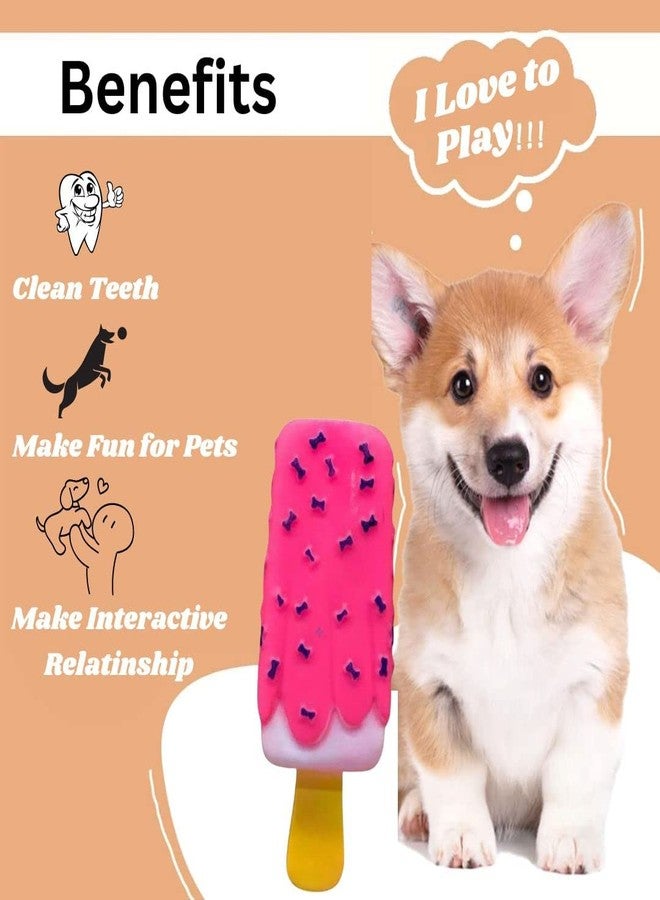 Smart Pups Dog Squeaky Ice - Cream Toys Fun and Play Toy Multi-Color (Medium) - Image 2
